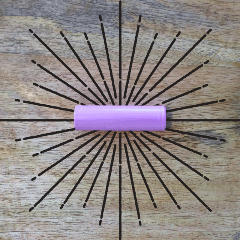 Glowing Violet Stick Energy GIF