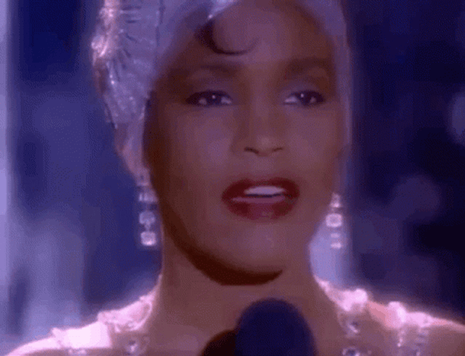 Glowing Whitney Houston Timeless Classic GIF
