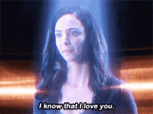 Glowing Woman Saying I Love You GIF