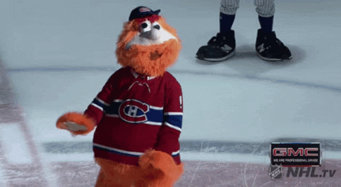 GMC Ad with Hockey Mascot