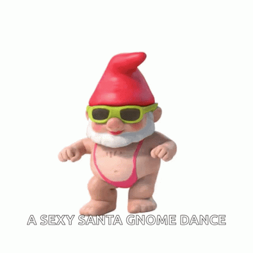 Gnome Christmas Sexy Santa Dance GIF