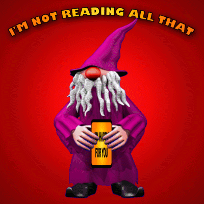 Gnome Holding Sign I'm Happy For You GIF