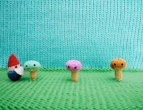 Gnome Hop Mochimochiland Mushrooms GIF