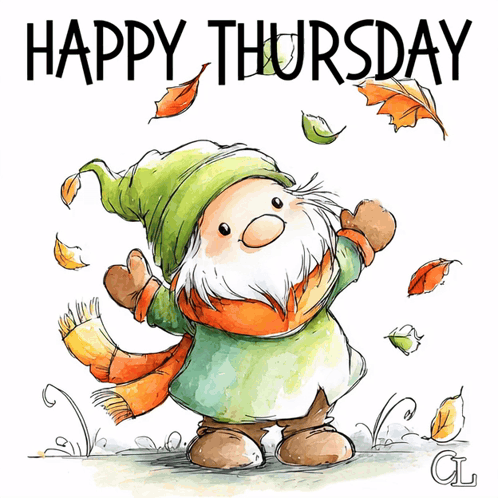 Gnome Saying Happy Thursday GIF