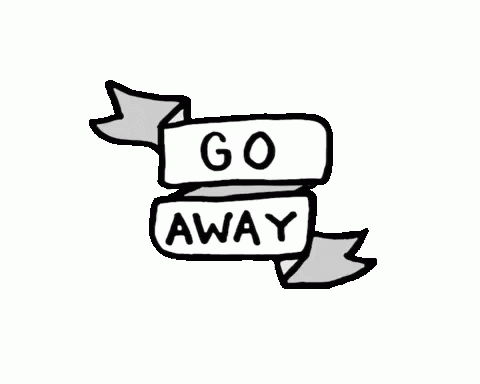 Go Away Sign GIF