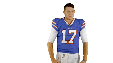 Go Bills Player Flexing Muscle GIF