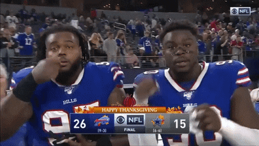 Go Bills Players Eating Gesture GIF