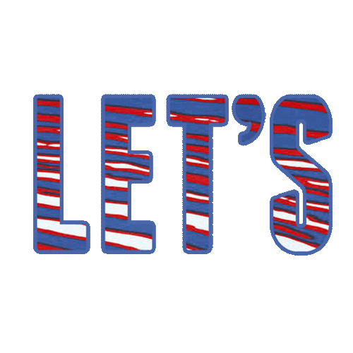 Go Bills Striped Text GIF