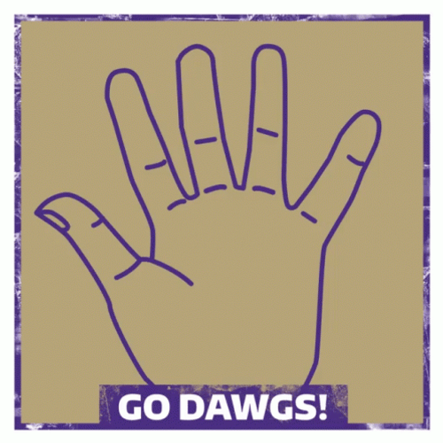 Go Dawgs Finger Sign GIF