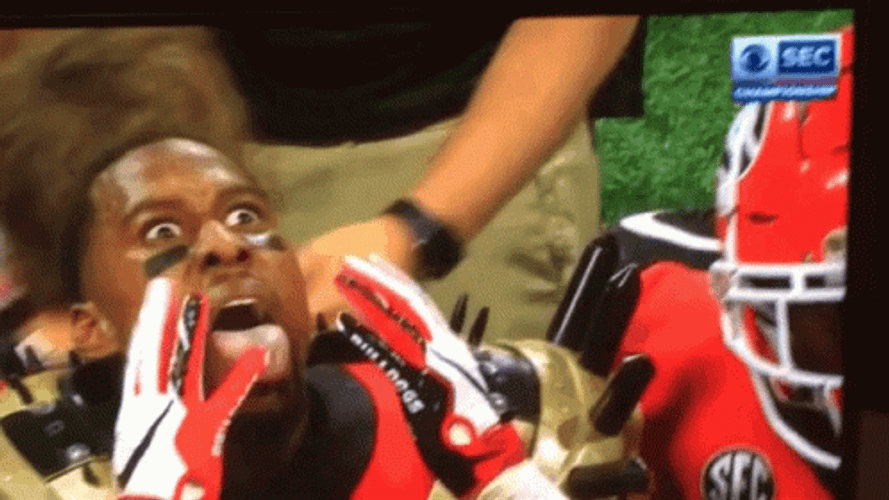 Go Dawgs Scary Football Player JR Reed GIF