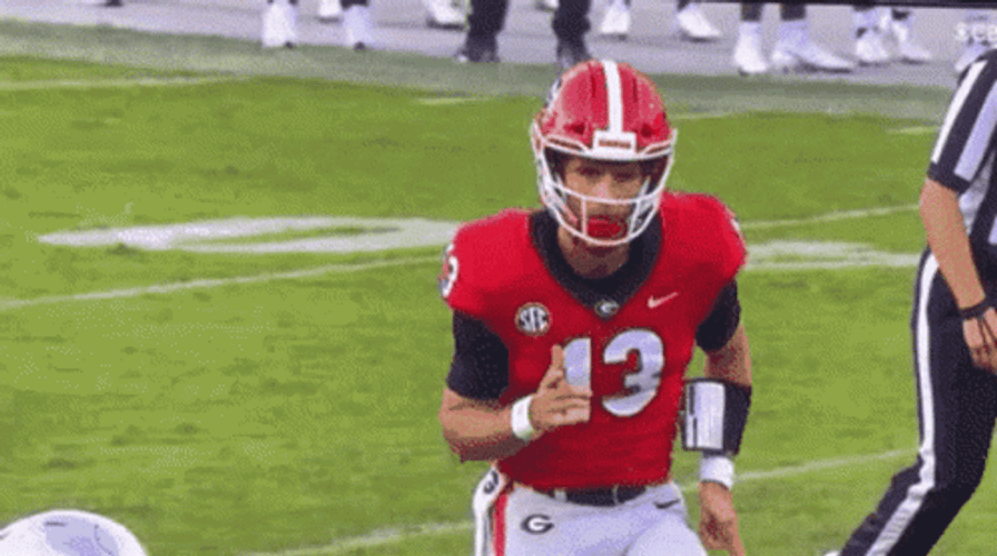 Go Dawgs Stetson Bennett Running GIF