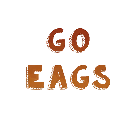 Go Eags Orange Text