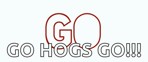 Go Hogs Go Sign With Pig