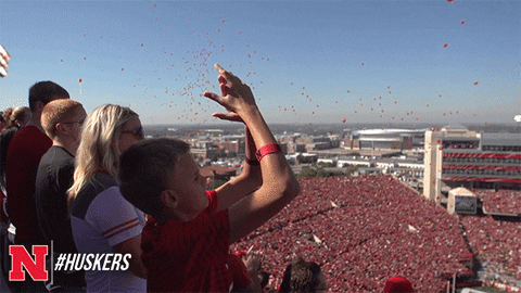 Go Huskers Big Crowd Red GIF
