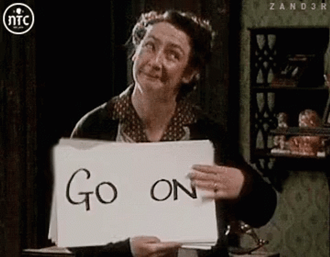 Go On White Card GIF