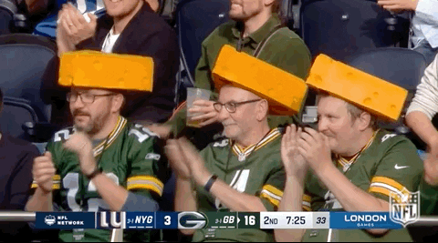 Go Pack Go Cheese Hat Fans GIF