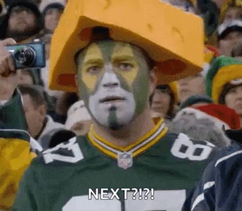 Go Pack Go Cheese Head Fan Cheering GIF