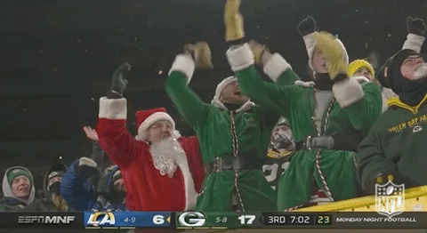 Go Pack Go Green Bay Packers Santa Suit GIF