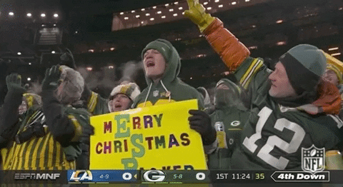 Go Pack Go Green Packers Merry Christmas GIF