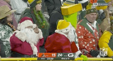 Go Pack Go Green Packers Santa Claus GIF