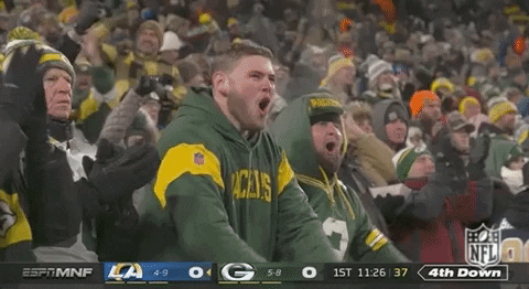 Go Pack Go Pumped Up Fan Cheering GIF