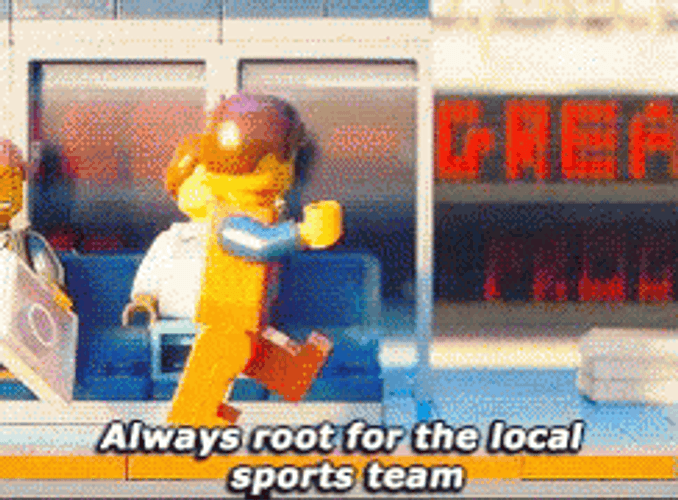 Go sports team LEGO gif.