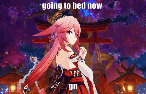 Yae Miko Go To Bed GIF