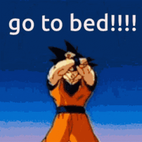 Go To Bed Son Goku GIF