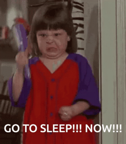 Annoyed Little Girl Go To Sleep Now GIF