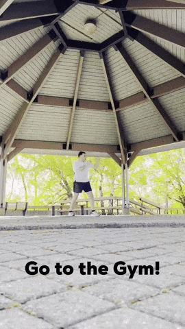 Go To The Gym Guy Kicks Air GIF