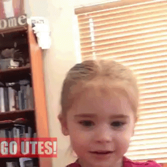Go Utes Cute Kid Fan Utah U Gesture GIF