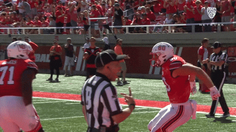 Go Utes Jumping Chest Bump GIF