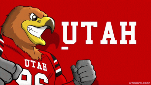 Go Utes Mascot Logo Animation GIF