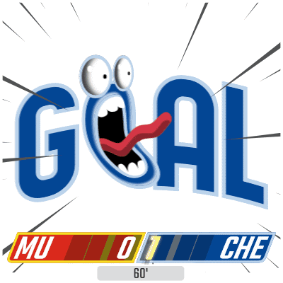 Goal Sign With Cartoon Face and Tongue