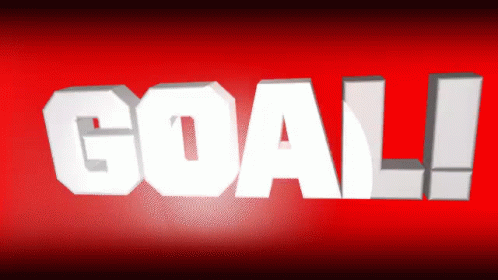 Goal Text on Red Background