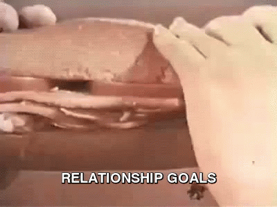Couple Eating Huge Hotdog Goals GIF