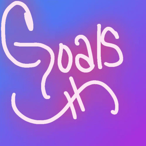 Glitter Goals Handwritten GIF
