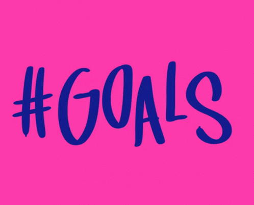 Goals Text on Pink Background