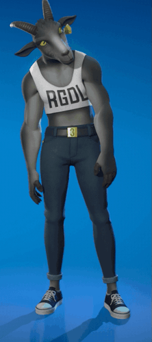 Goat In Crop Top Saying Rgol GIF