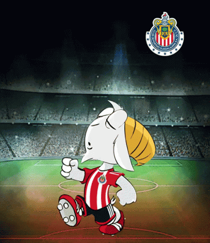 Goat Playing Soccer With Chivas Logo