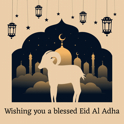 Goat Wishing a Blessed Eid al Adha