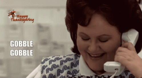 Gobble Gobble Calling Happy Thanksgiving GIF