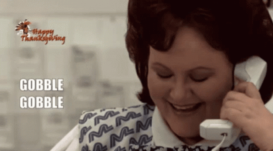 Gobble Gobble Calling Happy Thanksgiving GIF