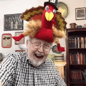 Gobble Gobble Turkey Hat GIF