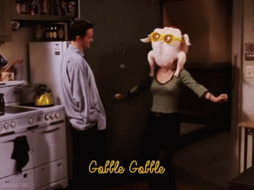 Gobble Gobble Turkey Head Dancing GIF
