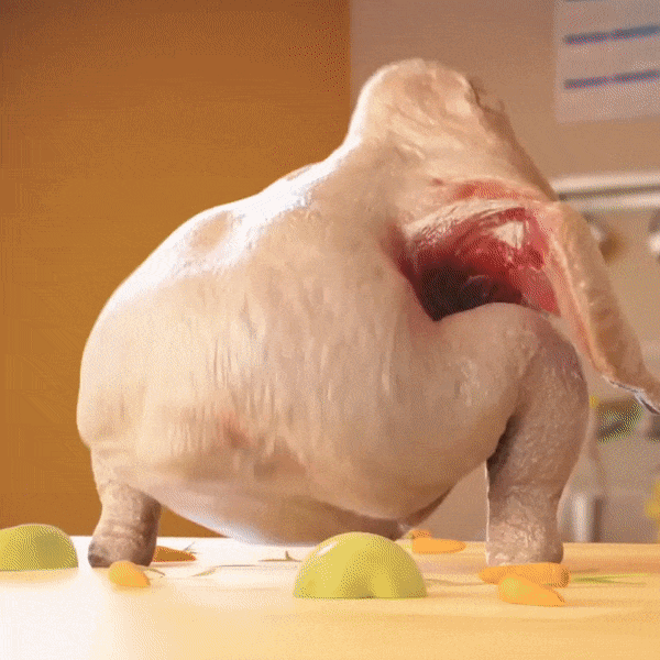 Gobble Uncooked Turkey Dancing GIF