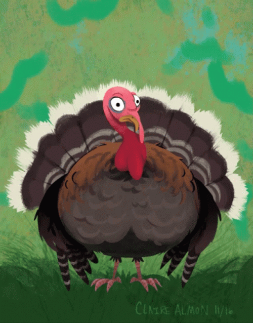 Gobbling Animated Turkey Meme GIF 