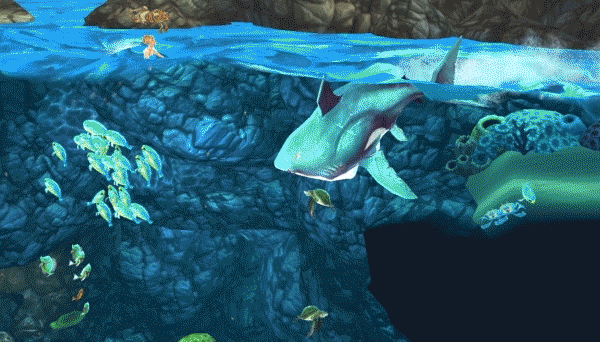 Goblin Shark In Animated Game Jumping GIF
