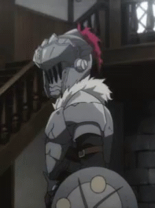 Goblin Slayer Shaking Head GIF