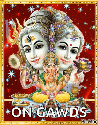 God Ganesha And His Wife GIF